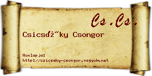 Csicsáky Csongor névjegykártya